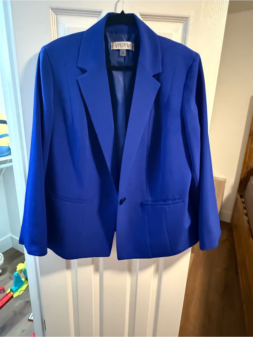 Kasper Royal Blue Women's Blazer - Classic Single-Button Jacket